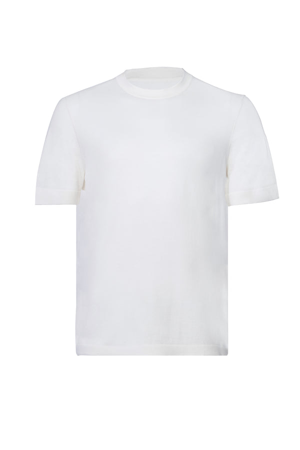 Ivory Round Neck T shirt Cotton