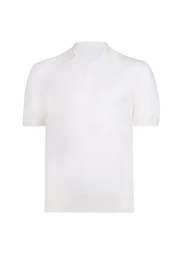 Ivory Polo Button Cotton