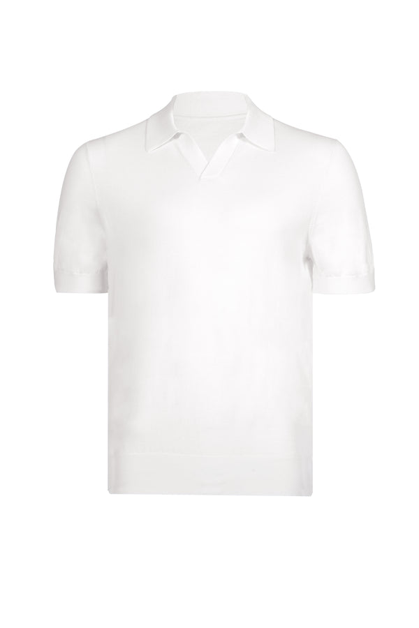 Ivory Polo Buttonless Cotton