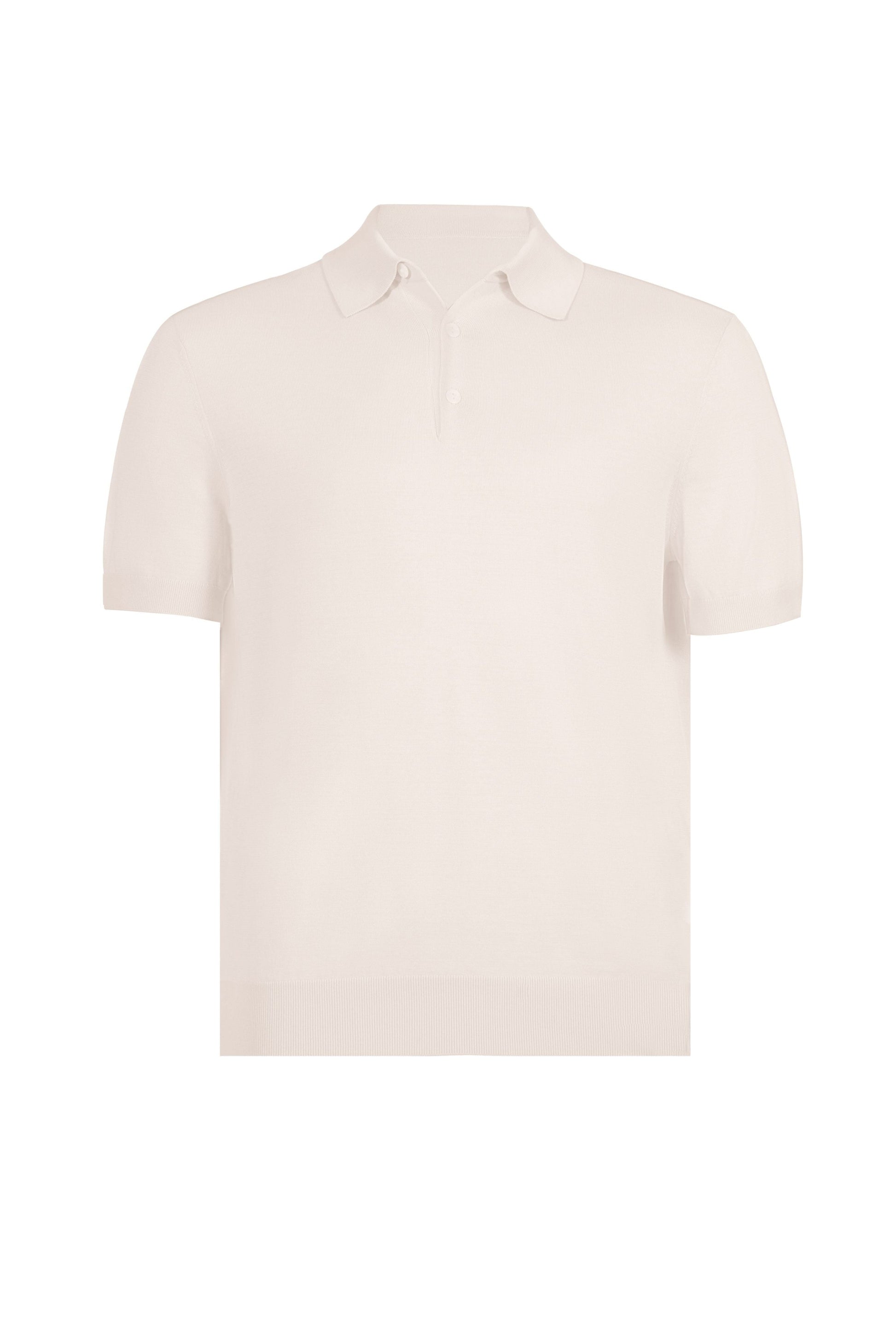 Beige Polo Button Cotton