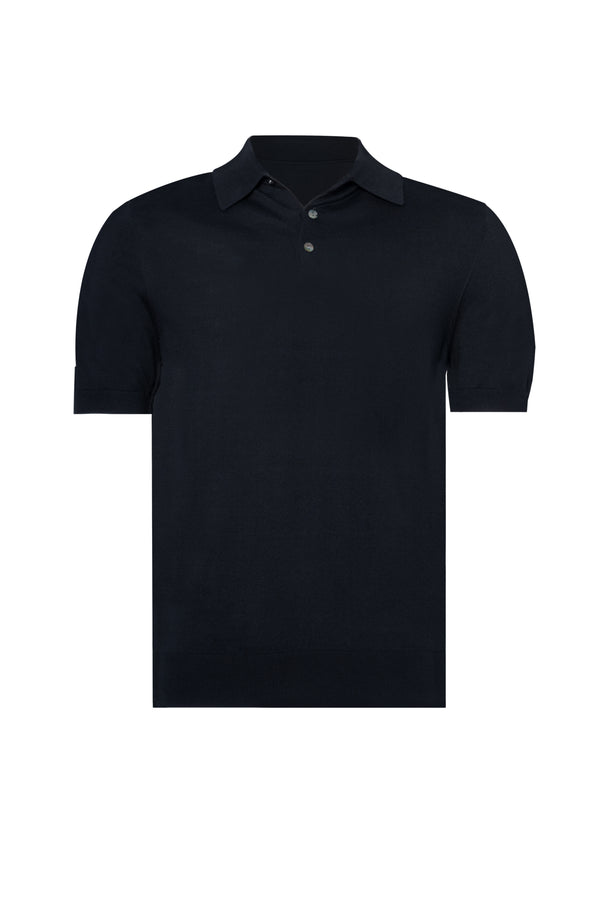 Black Polo Button Cotton