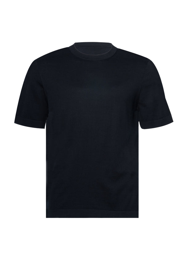 Black Round Neck T shirt Cotton